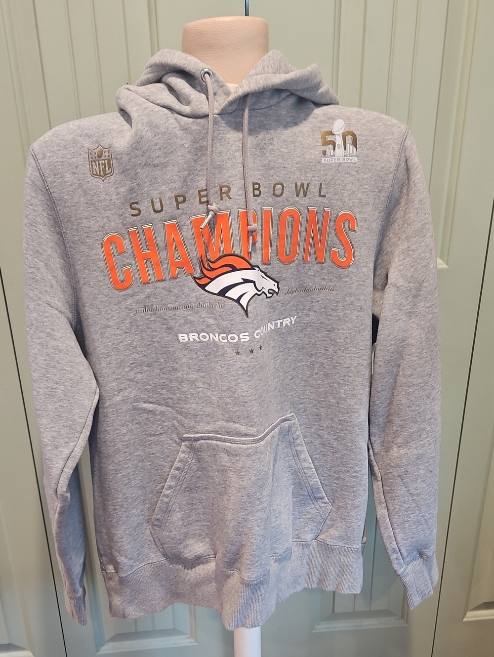 Gray Denver Broncos Super Bowl Champions Hoodie